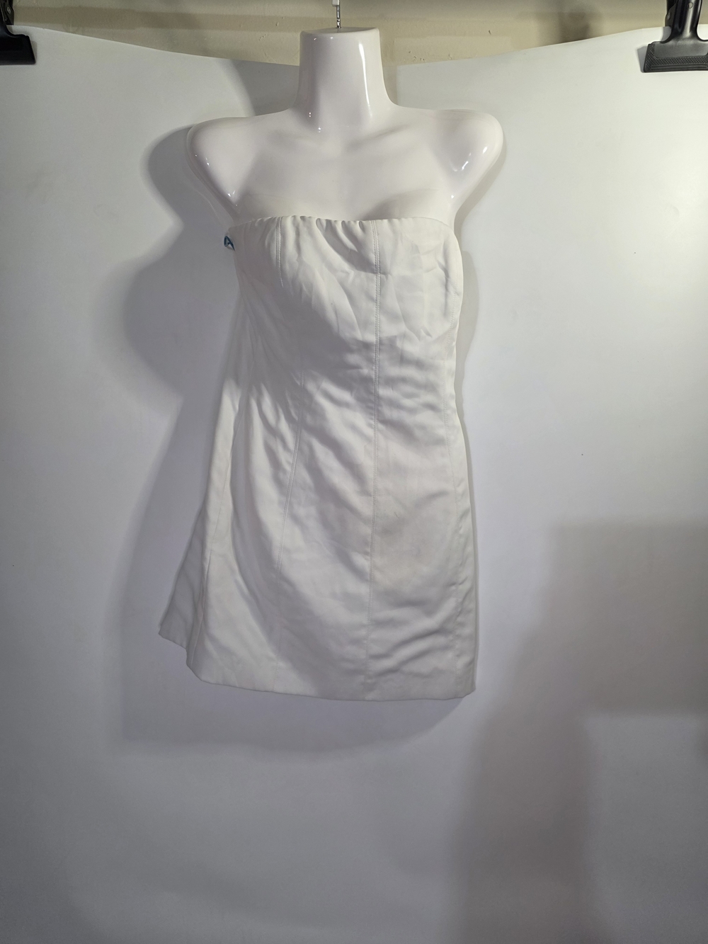 Meshki Strapless White Mini Dress Size S.